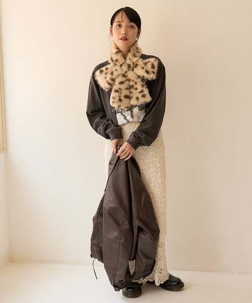 FREAK'S STORE(フリークスストア)の「Casselini/キャセリーニ リボンティペット(マフラー・レディース・ブラック/その他2/ベージュ・ONE SIZE)」の14枚目の写真