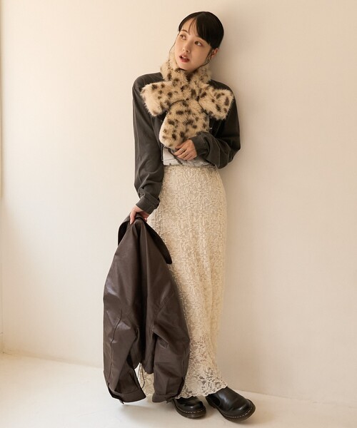 FREAK'S STORE(フリークスストア)の「Casselini/キャセリーニ リボンティペット(マフラー・レディース・ブラック/その他2/ベージュ・ONE SIZE)」の15枚目の写真