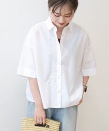 イージーケア5分袖バックタックシャツ