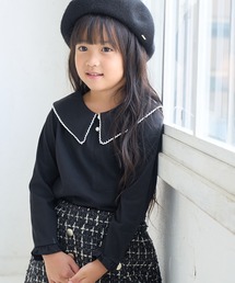 【KIDS】ビックカラーブラウスカットソー/WEB限定カラー・サイズ:ブラック・110cm