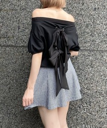 clear | バックリボンオフショルスエットトップス≪2024SS新作≫(スウェット)