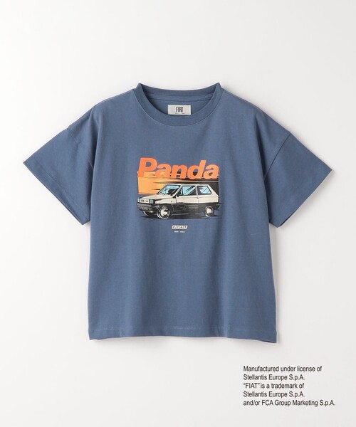 green label relaxing（グリーンレーベルリラクシング）の「【別注】＜URBAMENT＞TJ FIAT PANDA Tシャツ / キッズ  140cm-150cm（Tシャツ/カットソー・キッズ・ネイビー/ホワイト/ブラウン・140cm/150cm）」の3枚目の写真