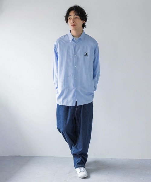 LOWRYS FARM(ローリーズファーム)の「ライトデニムワイドパンツ 140578(デニムパンツ・メンズ・ブラック/ブルー・LARGE/MEDIUM)」の17枚目の写真