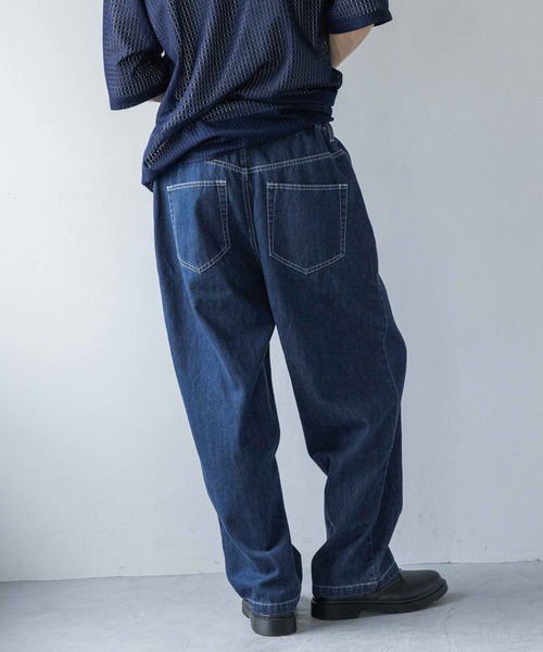 LOWRYS FARM(ローリーズファーム)の「ライトデニムワイドパンツ 140578(デニムパンツ・メンズ・ブラック/ブルー・LARGE/MEDIUM)」の14枚目の写真