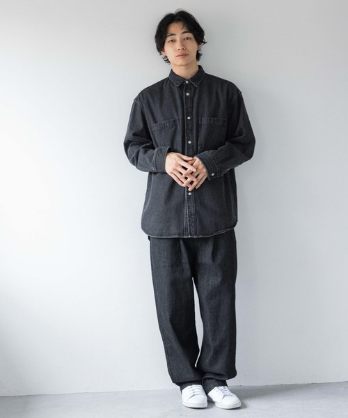 LOWRYS FARM(ローリーズファーム)の「ライトデニムワイドパンツ 140578(デニムパンツ・メンズ・ブラック/ブルー・LARGE/MEDIUM)」の13枚目の写真