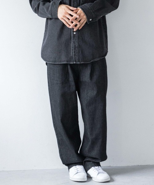 LOWRYS FARM(ローリーズファーム)の「ライトデニムワイドパンツ 140578(デニムパンツ・メンズ・ブラック/ブルー・LARGE/MEDIUM)」の9枚目の写真