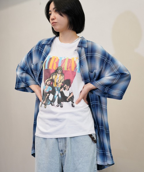 THRIFTY LOOK(スリフティールック)の「THRIFTY LOOK / スリフティールック THRIFTY "NIRVANA" TEE ニルヴァーナ バンドTシャツ バンT(Tシャツ/カットソー・メンズ・ホワイト/グレー・LARGE/X-LARGE/MEDIUM)」の8枚目の写真