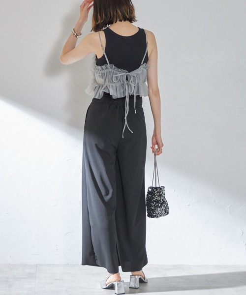 チュールビスチェキャミ un dix cors キャミソール チュール刺繍ビスチェ : ZOZOTOWN Yahoo!店