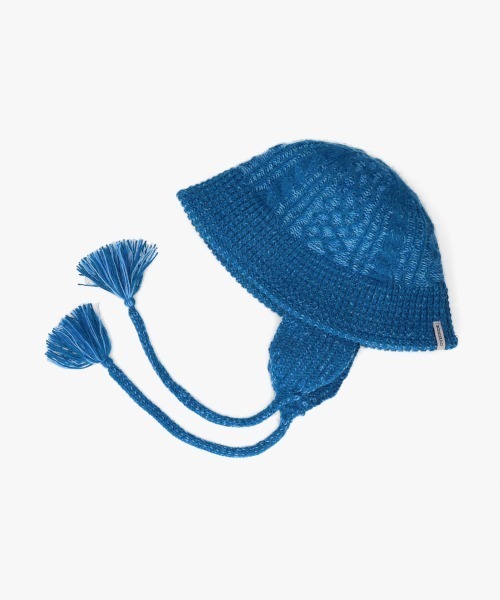 OVERRIDE（オーバーライド）の「OVERRIDE  TM ARENGE CABLE KNIT HAT / オーバーライド（ハット・レディース・ブルー/ブラック/イエロー・58cm）」の9枚目の写真