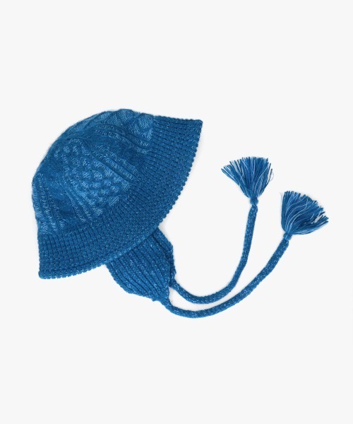 OVERRIDE（オーバーライド）の「OVERRIDE  TM ARENGE CABLE KNIT HAT / オーバーライド（ハット・レディース・ブルー/ブラック/イエロー・58cm）」の10枚目の写真