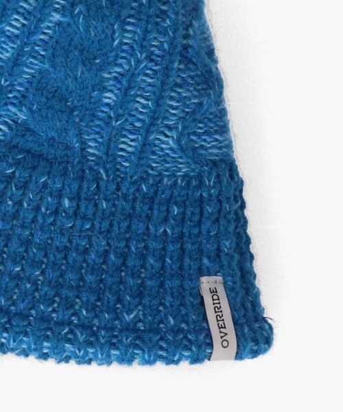 OVERRIDE（オーバーライド）の「OVERRIDE  TM ARENGE CABLE KNIT HAT / オーバーライド（ハット・レディース・ブルー/ブラック/イエロー・58cm）」の11枚目の写真