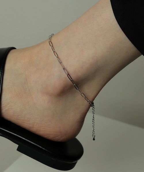 ORLEAN（オルレアン）の「金属アレルギー対応 アズキチェーンアンクレット サージカルステンレス（アンクレット・レディース・ゴールド/シルバー・フリー）」の2枚目の写真