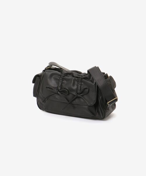 MAJESTIC LEGON（マジェスティックレゴン）の「ダブルドロストリボンバッグ（ショルダーバッグ・レディース・ブラウン/ブラック・FREE）」の20枚目の写真
