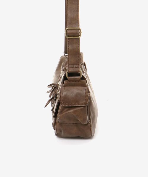 MAJESTIC LEGON（マジェスティックレゴン）の「ダブルドロストリボンバッグ（ショルダーバッグ・レディース・ブラウン/ブラック・FREE）」の22枚目の写真