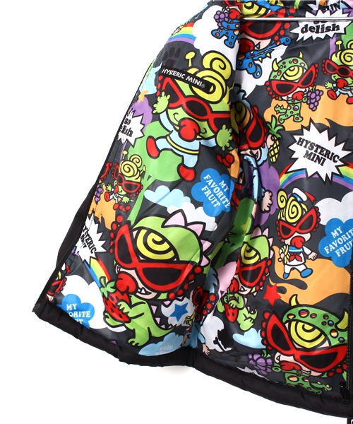 HYSTERIC ミニ　モンスターランド ジャケット サイズ130 リバーシブル HYSTERIC MINI（ヒステリックミニ）の「BABY So delish! HUNGRY