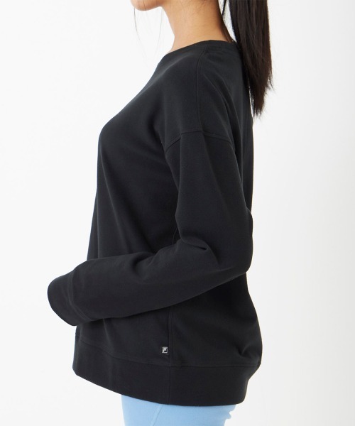 FILA(フィラ)の「ストレッチスムースロングTシャツ(Tシャツ/カットソー・レディース・ピンク/ブラック/ネイビー/ライトブルー・SMALL/MEDIUM/LARGE/X-LARGE)」の10枚目の写真