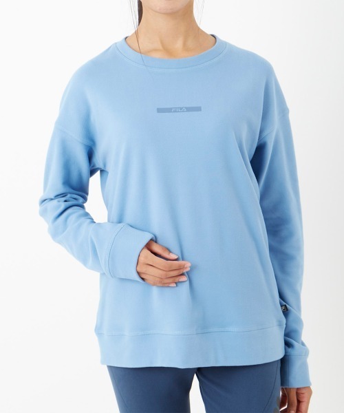 FILA(フィラ)の「ストレッチスムースロングTシャツ(Tシャツ/カットソー・レディース・ピンク/ブラック/ネイビー/ライトブルー・SMALL/MEDIUM/LARGE/X-LARGE)」の15枚目の写真