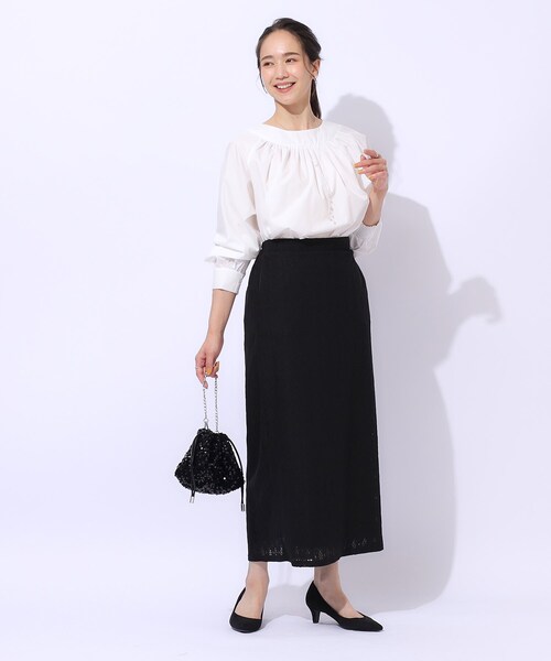 Cutie Blonde(キューティーブロンド)の「◆きれいめにもカジュアルにも レースナロースカート(スカート・レディース・キャメル/ブラック・04/03/02)」の11枚目の写真