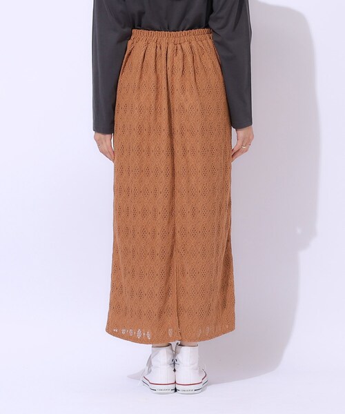 Cutie Blonde(キューティーブロンド)の「◆きれいめにもカジュアルにも レースナロースカート(スカート・レディース・キャメル/ブラック・04/03/02)」の7枚目の写真