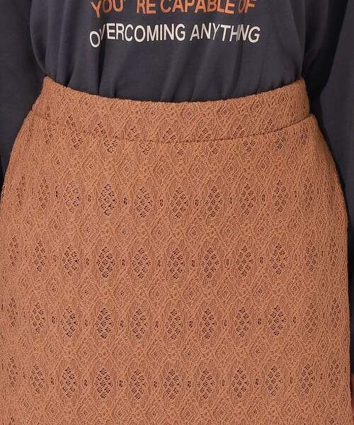 Cutie Blonde(キューティーブロンド)の「◆きれいめにもカジュアルにも レースナロースカート(スカート・レディース・キャメル/ブラック・04/03/02)」の8枚目の写真