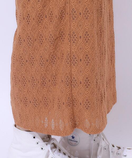 Cutie Blonde(キューティーブロンド)の「◆きれいめにもカジュアルにも レースナロースカート(スカート・レディース・キャメル/ブラック・04/03/02)」の3枚目の写真