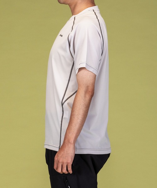 phenix outdoor（フェニックスアウトドア）の「phenix OUTDOOR(フェニックスアウトドア) メンズ ライン柄 クルーネック半袖Tシャツ (吸水速乾 / 抗菌防臭)（Tシャツ/カットソー・メンズ・グレー/カーキ/ブラック・L/XL/M/S）」の10枚目の写真