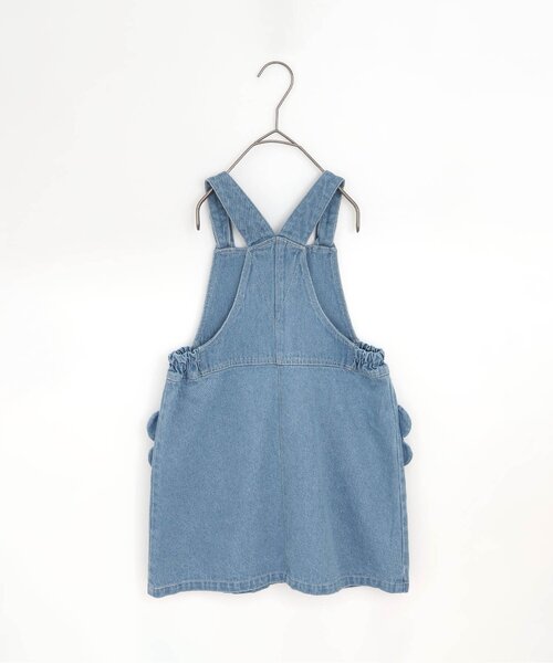 p.premier（ピードットプルミエ）の「スカラップポケットデニムジャンパースカート（ジャンパースカート・キッズ・ネイビー/ブラック・140/90/100/110/120/80/130）」の7枚目の写真