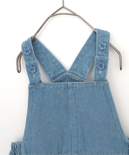 p.premier（ピードットプルミエ）の「スカラップポケットデニムジャンパースカート（ジャンパースカート・キッズ・ネイビー/ブラック・140/90/100/110/120/80/130）」の9枚目の写真