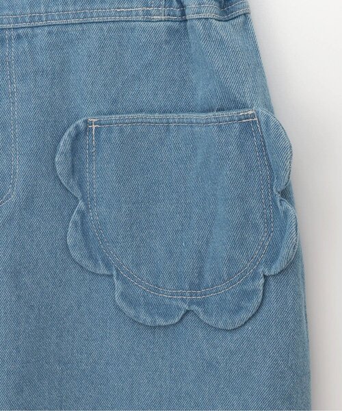 p.premier（ピードットプルミエ）の「スカラップポケットデニムジャンパースカート（ジャンパースカート・キッズ・ネイビー/ブラック・140/90/100/110/120/80/130）」の14枚目の写真