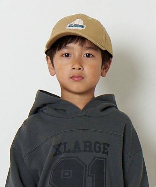 XLARGE KIDS（エクストララージキッズ）の「スランテッドOGゴリラキャップ（キャップ・キッズ・エンジ/ベージュ/グリーン/ブラック・M(48-52cm)/L(52-56cm)）」の3枚目の写真