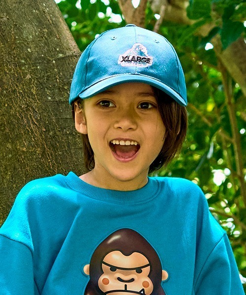 XLARGE KIDS（エクストララージキッズ）の「スランテッドOGゴリラキャップ（キャップ・キッズ・エンジ/ベージュ/グリーン/ブラック・M(48-52cm)/L(52-56cm)）」の6枚目の写真