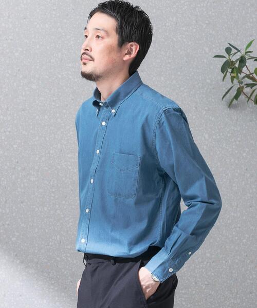 URBAN RESEARCH DOORS(アーバンリサーチドアーズ)の「LIFE STYLE TAILOR デニムボタンダウンシャツ(シャツ/ブラウス・メンズ・ネイビー/ブルー・SMALL/MEDIUM/LARGE)」の14枚目の写真