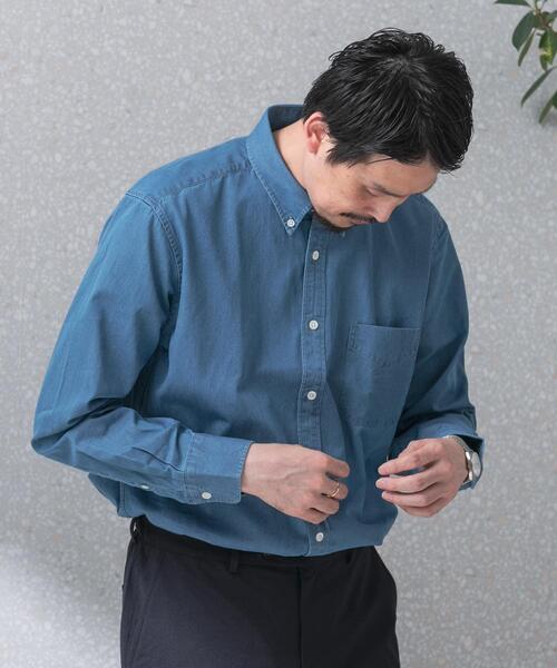 URBAN RESEARCH DOORS(アーバンリサーチドアーズ)の「LIFE STYLE TAILOR デニムボタンダウンシャツ(シャツ/ブラウス・メンズ・ネイビー/ブルー・SMALL/MEDIUM/LARGE)」の17枚目の写真