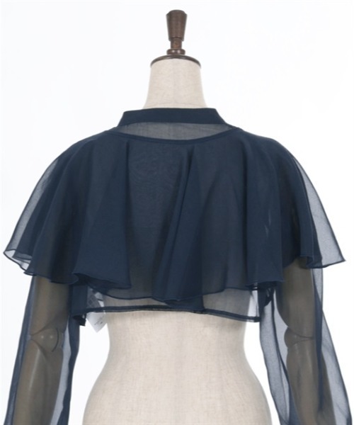 axes femme（アクシーズファム）の「ケープ付ラメショートブラウス（シャツ/ブラウス・レディース・ミント/ネイビー/ホワイト・FREE）」の21枚目の写真