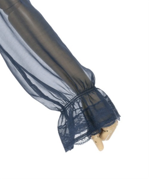 axes femme（アクシーズファム）の「ケープ付ラメショートブラウス（シャツ/ブラウス・レディース・ミント/ネイビー/ホワイト・FREE）」の22枚目の写真