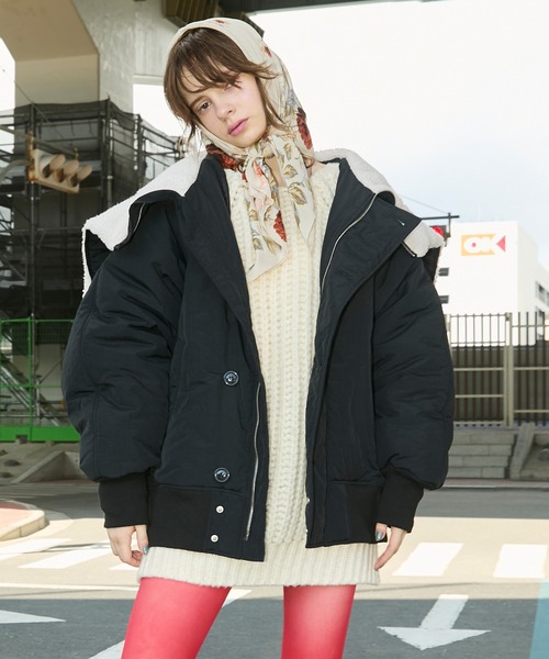 forksy.】バックシャンローゲージメランジニットプルオーバー forksy