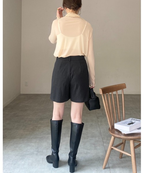 She's Closet(シーズクローゼット)の「前後2wayメロウフリルハイネック長袖シアー/シースループルオーバートップス(Tシャツ/カットソー・レディース・ライトベージュ・FREE)」の13枚目の写真
