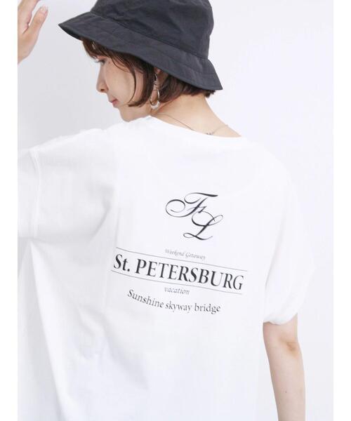 Samansa Mos2 blue(サマンサモスモスブルー)の「【抗菌防臭】ロゴビッグTシャツ(Tシャツ/カットソー・レディース・ブラック/グリーン/チャコールグレー/オフホワイト/シルバーグレー・F)」の7枚目の写真