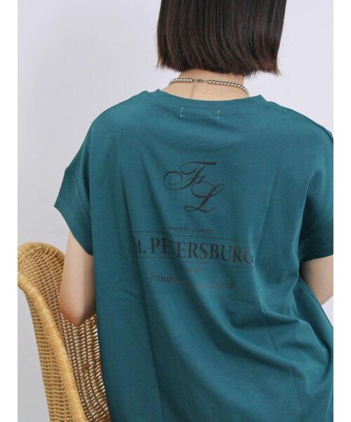 Samansa Mos2 blue(サマンサモスモスブルー)の「【抗菌防臭】ロゴビッグTシャツ(Tシャツ/カットソー・レディース・ブラック/グリーン/チャコールグレー/オフホワイト/シルバーグレー・F)」の20枚目の写真