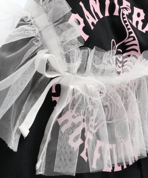 DRC branshes(ディーアールシーブランシェス)の「【WEB限定/DRC/お肌に嬉しい綿100%】グラフィック長袖ワンピース+チュールマルチフリルセット(ワンピース・キッズ・ブラック/チャコールグレー/ネイビー/カラフル/その他1・140/150/90/100/110/120/130)」の12枚目の写真