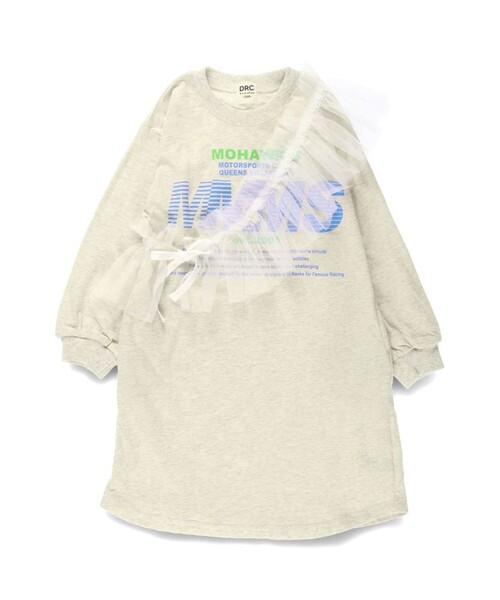 DRC branshes(ディーアールシーブランシェス)の「【WEB限定/DRC/お肌に嬉しい綿100%】グラフィック長袖ワンピース+チュールマルチフリルセット(ワンピース・キッズ・ブラック/チャコールグレー/ネイビー/カラフル/その他1・140/150/90/100/110/120/130)」の22枚目の写真