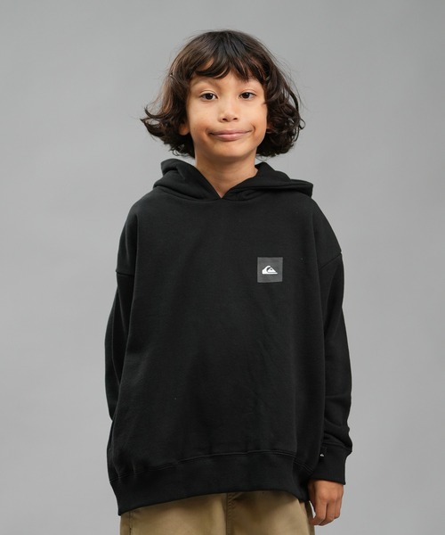 Quiksilver（クイックシルバー）の「QUIKSILVER/クイックシルバー QS BOX SWEAT HOODIE 24 YOUTH パーカー 親子コーデ ムラサキスポーツ別注 KPO244611M（パーカー・キッズ・ブラック/ヘザーグレー・140cm/150cm/160cm/130cm）」の2枚目の写真