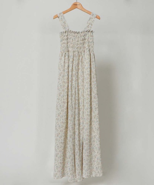 GORGE(ゴージ)の「柄シャーリングサロペット(サロペット/オーバーオール・レディース・ブラック/アイボリー/ミント・F)」の2枚目の写真