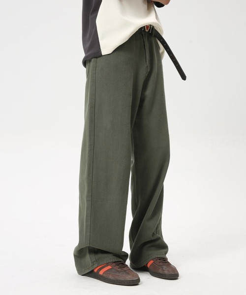 WESTBOY(ウエストボーイ)の「ルーズバギー 4カラー デニムパンツ /セミワイドデニムパンツ WO24W1PT08【WB ORIGINALS】(デニムパンツ・メンズ・ベージュ/ブラック/グリーン/ホワイト・L/M/XL)」の6枚目の写真