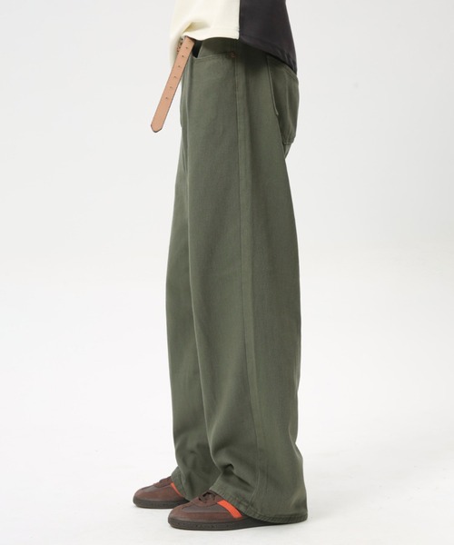 WESTBOY(ウエストボーイ)の「ルーズバギー 4カラー デニムパンツ /セミワイドデニムパンツ WO24W1PT08【WB ORIGINALS】(デニムパンツ・メンズ・ベージュ/ブラック/グリーン/ホワイト・L/M/XL)」の9枚目の写真