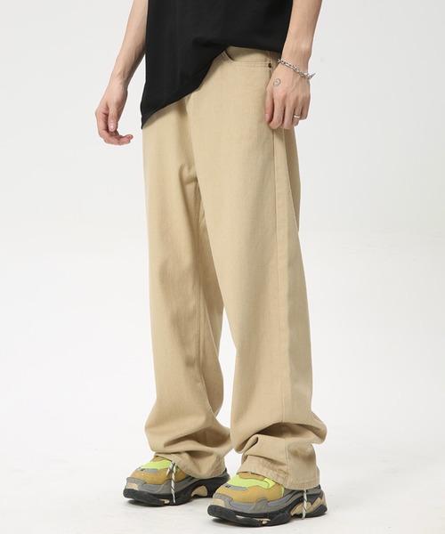 WESTBOY(ウエストボーイ)の「ルーズバギー 4カラー デニムパンツ /セミワイドデニムパンツ WO24W1PT08【WB ORIGINALS】(デニムパンツ・メンズ・ベージュ/ブラック/グリーン/ホワイト・L/M/XL)」の11枚目の写真