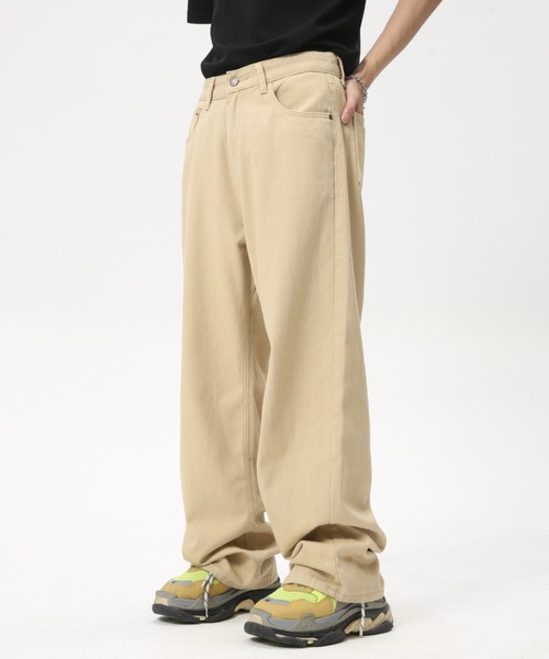 WESTBOY(ウエストボーイ)の「ルーズバギー 4カラー デニムパンツ /セミワイドデニムパンツ WO24W1PT08【WB ORIGINALS】(デニムパンツ・メンズ・ベージュ/ブラック/グリーン/ホワイト・L/M/XL)」の16枚目の写真