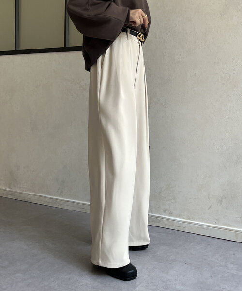 Thevon（ゼボン）の「2タックスラックスパンツ（その他パンツ・レディース・チャコールグレー/ブラック/アイボリー/ネイビー/ライトグレー/ダークブラウン・S/M/PS）」の12枚目の写真