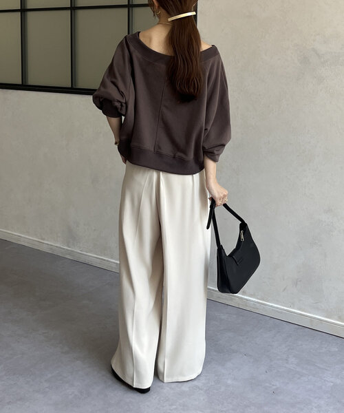 Thevon（ゼボン）の「2タックスラックスパンツ（その他パンツ・レディース・チャコールグレー/ブラック/アイボリー/ネイビー/ライトグレー/ダークブラウン・S/M/PS）」の18枚目の写真