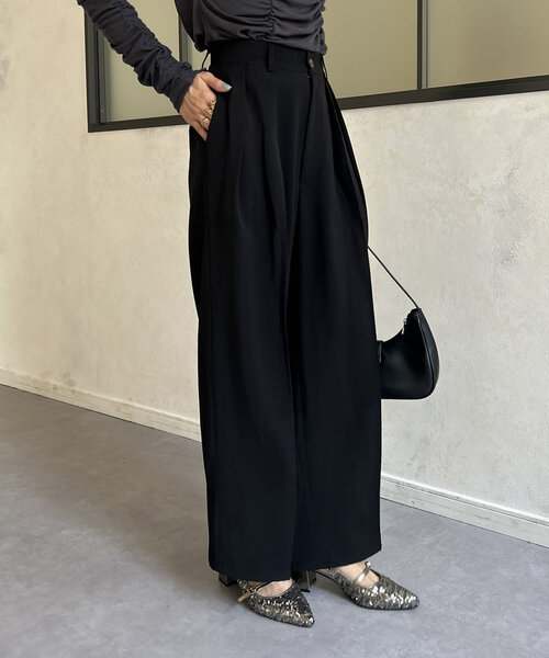 Thevon（ゼボン）の「2タックスラックスパンツ（その他パンツ・レディース・チャコールグレー/ブラック/アイボリー/ネイビー/ライトグレー/ダークブラウン・S/M/PS）」の20枚目の写真